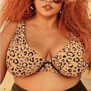 GabiFresh Cup Sized Leopard Underwire Bikini Top